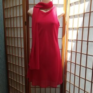 Alyn Paige Dresses - Alyn Paige Red dress w/ matching scarf Sz 5/6 Alyn Paige Dresses - Alyn Paige Red dress w/ matching scarf Sz 5/6